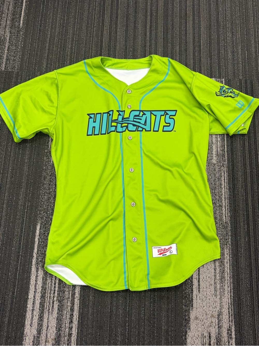 Wilson Lynchburg Hillcats Lime Green Baseball Jersey